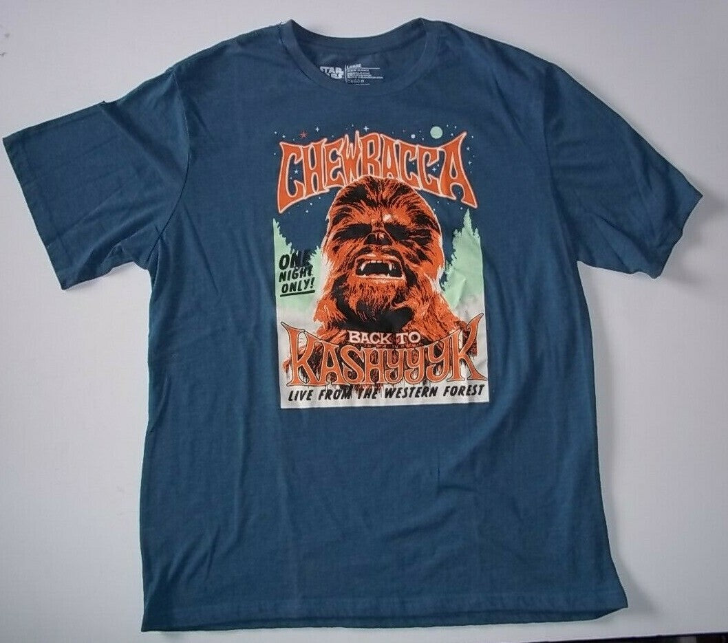 Star Wars Chewbacca Large Adult Unisex T-Shirt - NOS