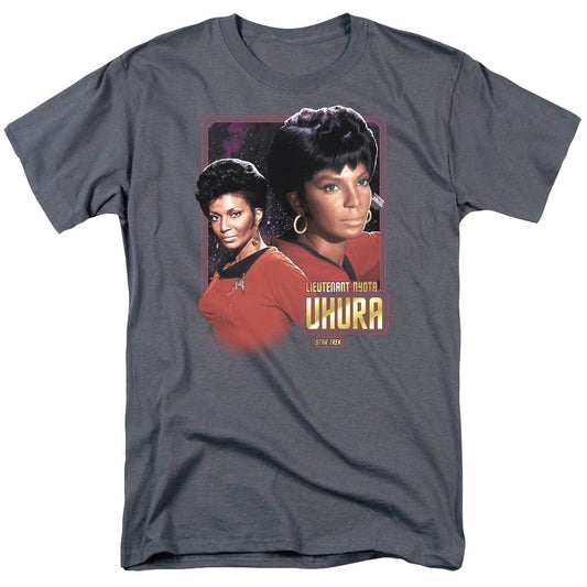 Star Trek: Lt. Uhura (Nichelle Nichols)  Adult Mens T-Shirt. Available Sm to 3x