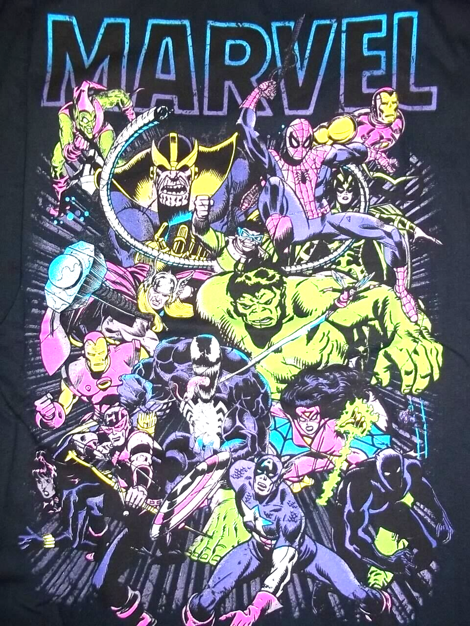 Marvel Comics Characters Adult  Unisex T-Shirt - Available in XL - New