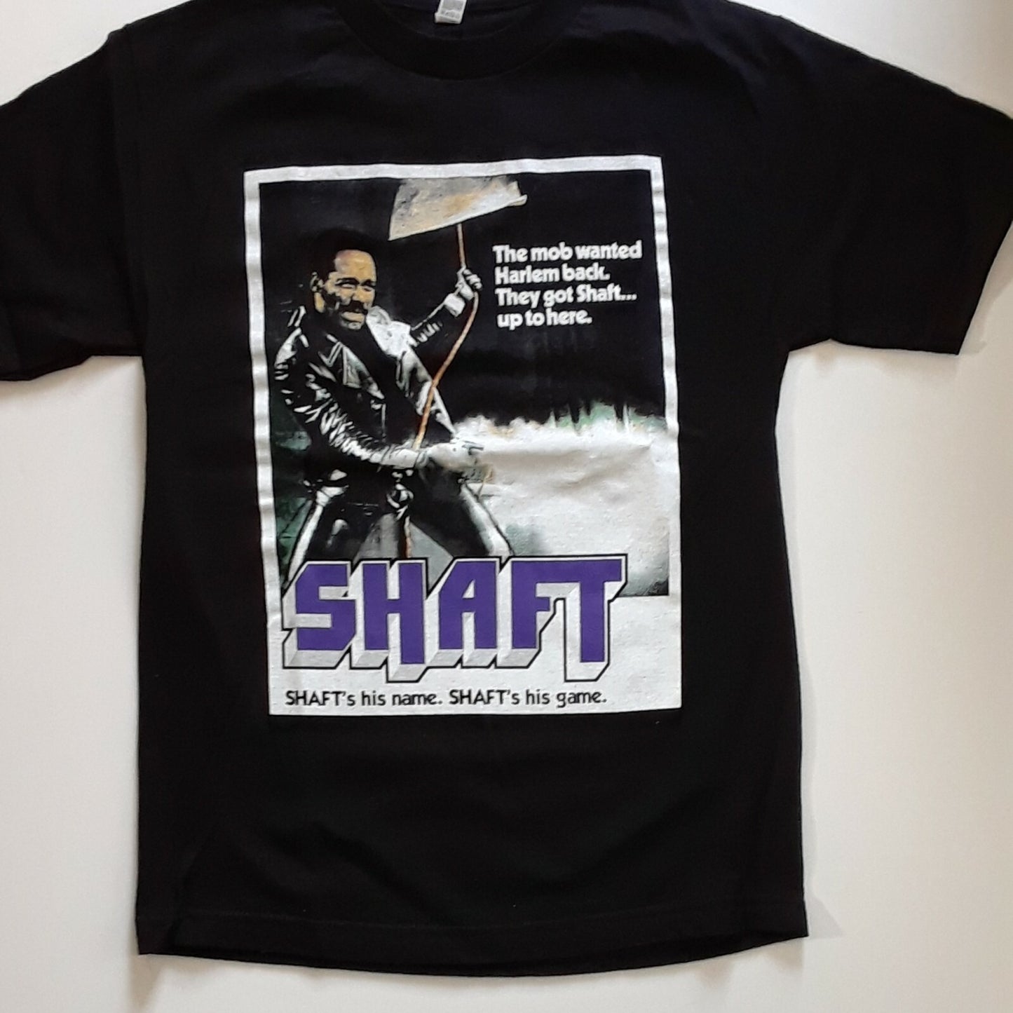 Shaft Blaxploitation Movie Poster Mens Unisex T-Shirt -Available in Sm to Lg new
