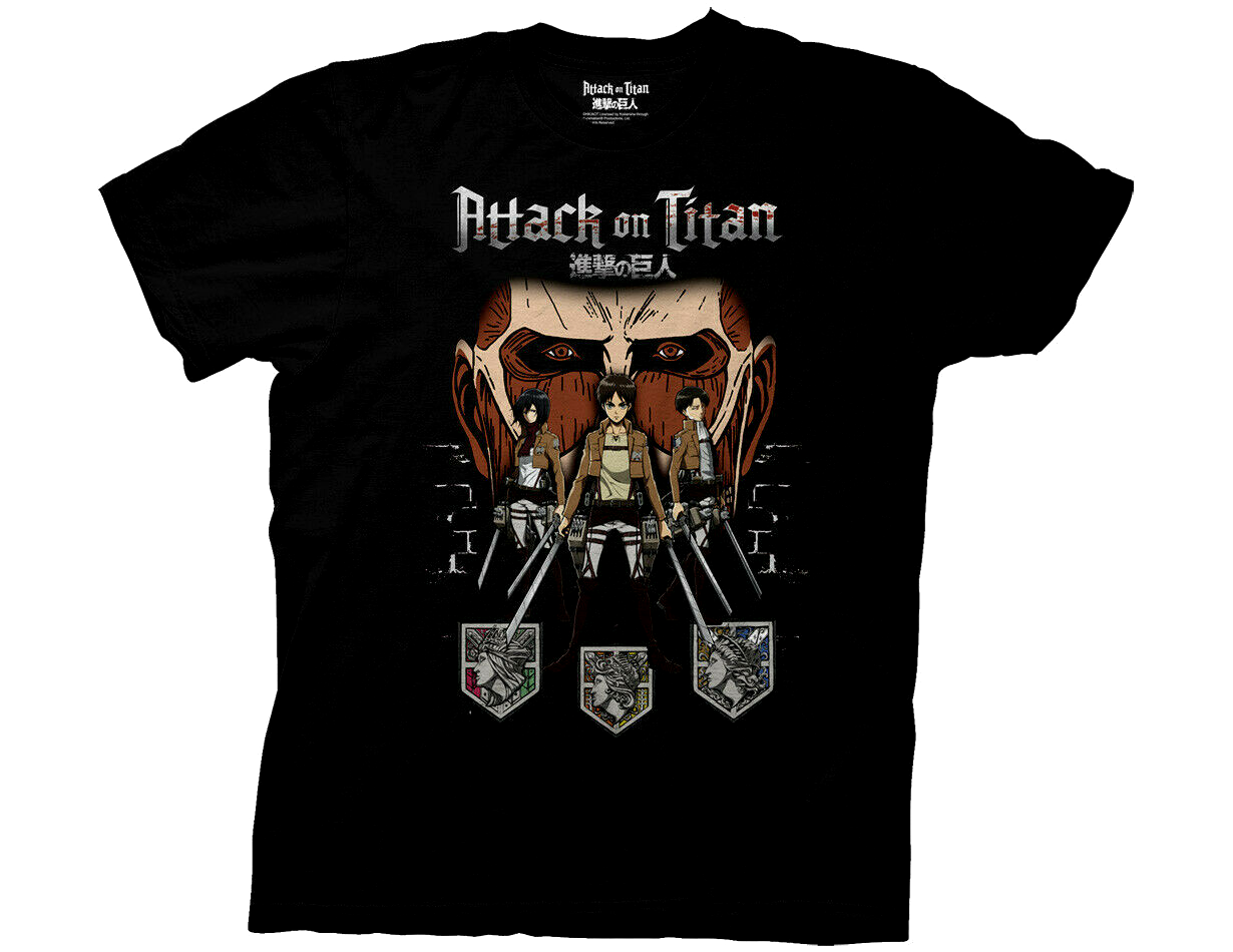 ATTACK ON TITAN "3 Scouts in the Shadows" Mens Unisex T-Shirt- Sm to 2x