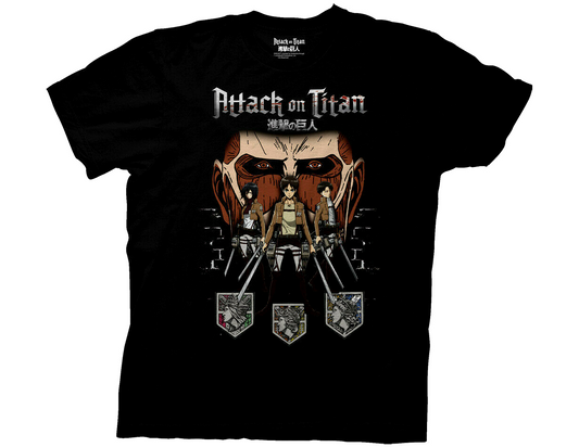 ATTACK ON TITAN "3 Scouts in the Shadows" Mens Unisex T-Shirt- Sm to 2x