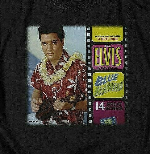 Elvis Presley "Blue Hawaii Album Cover" Mens Unisex T-Shirt, Available Sm to 5x