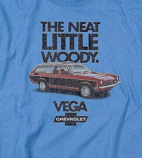 Chevrolet Vega Station Wagon, Neat Little Woody Mens T-shirt -Available Sm to 4x