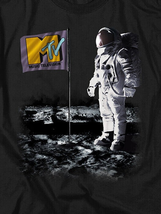 MTV "Astronaut Saluting Flag"  Mens Unisex T-Shirt -Available Sm to 5x -new