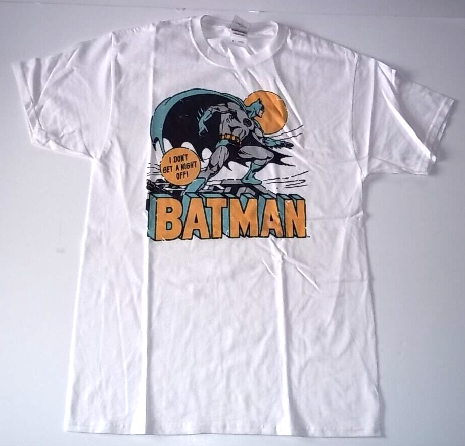 Batman "I Don't Get A Night Off"  Adult Medium T-Shirt - New