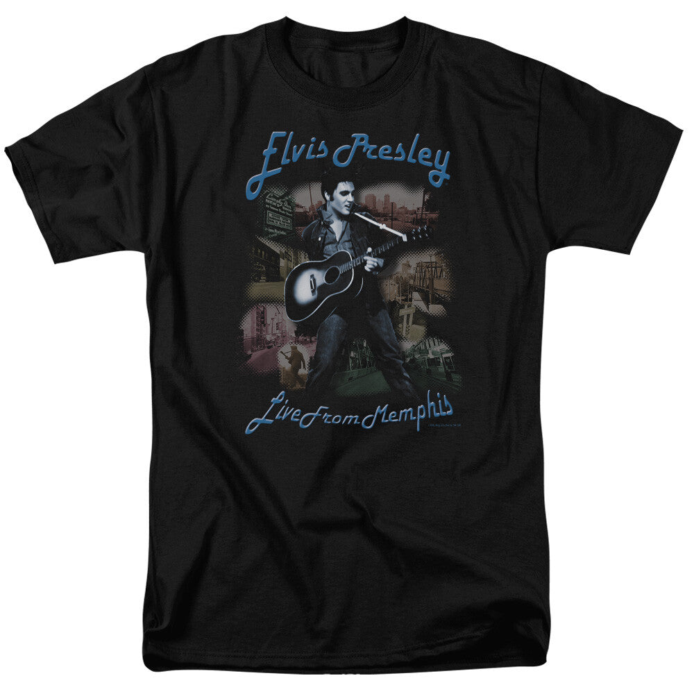 Elvis Presley "Live from Memphis" Mens Unisex T-Shirt, Available Sm to 6x