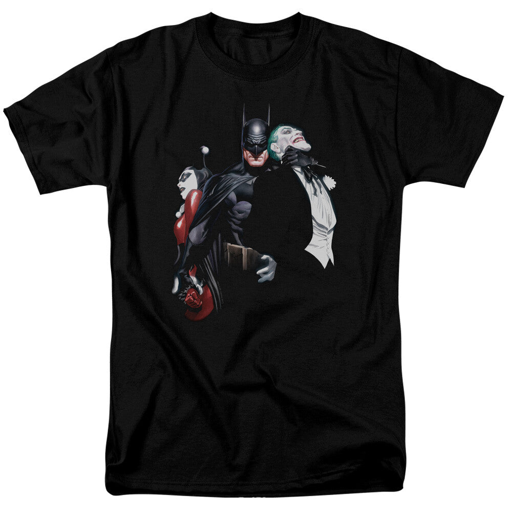 Batman "Choking Joker & Harley" (Alex Ross) Mens Unisex T-Shirt, Choice Sm to 5x