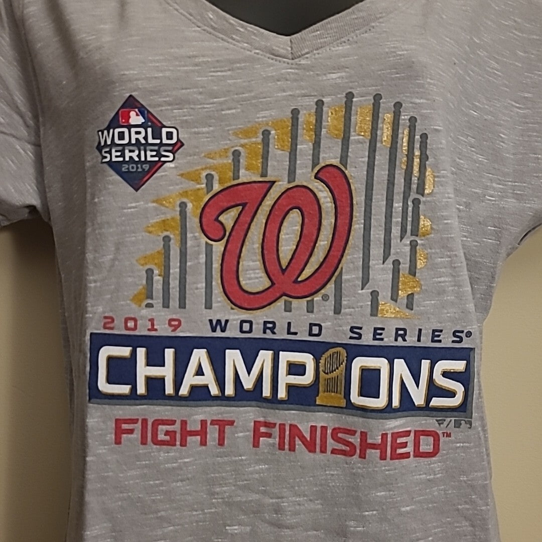 Washington Nationals "2019 World Series Champions" Womens Large T- Shirt -New