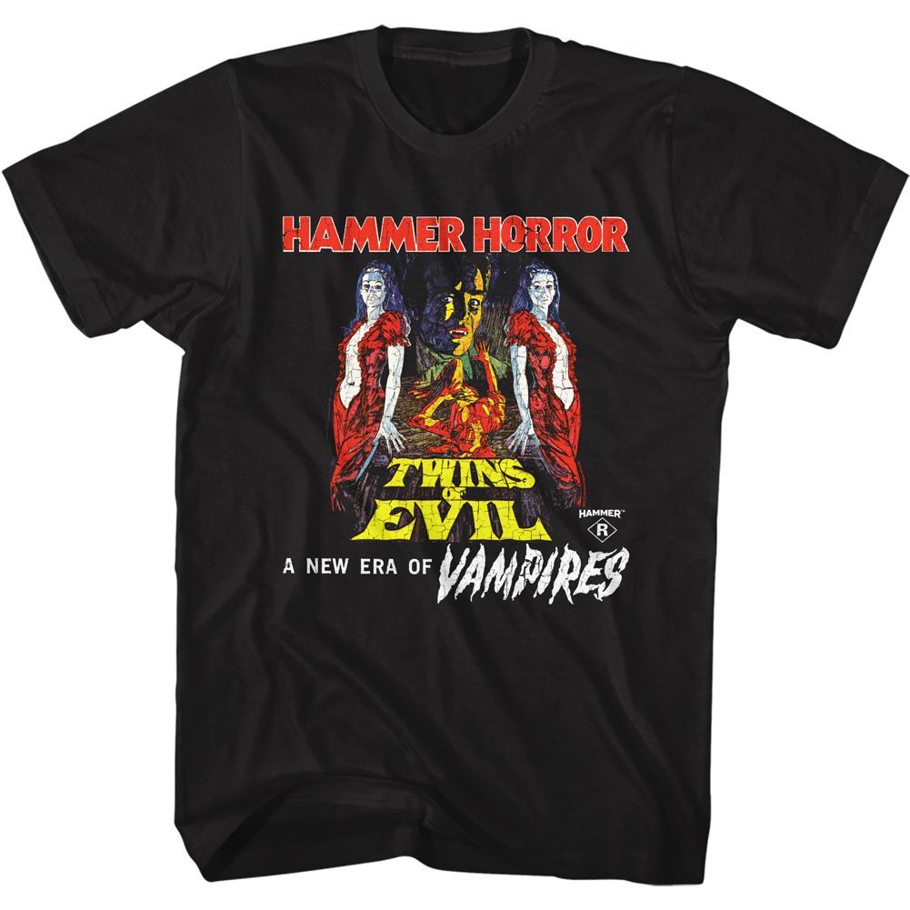 Hammer Horror "Twins of Evil" Mens Unisex T-Shirt -Available Sm to 5x -new