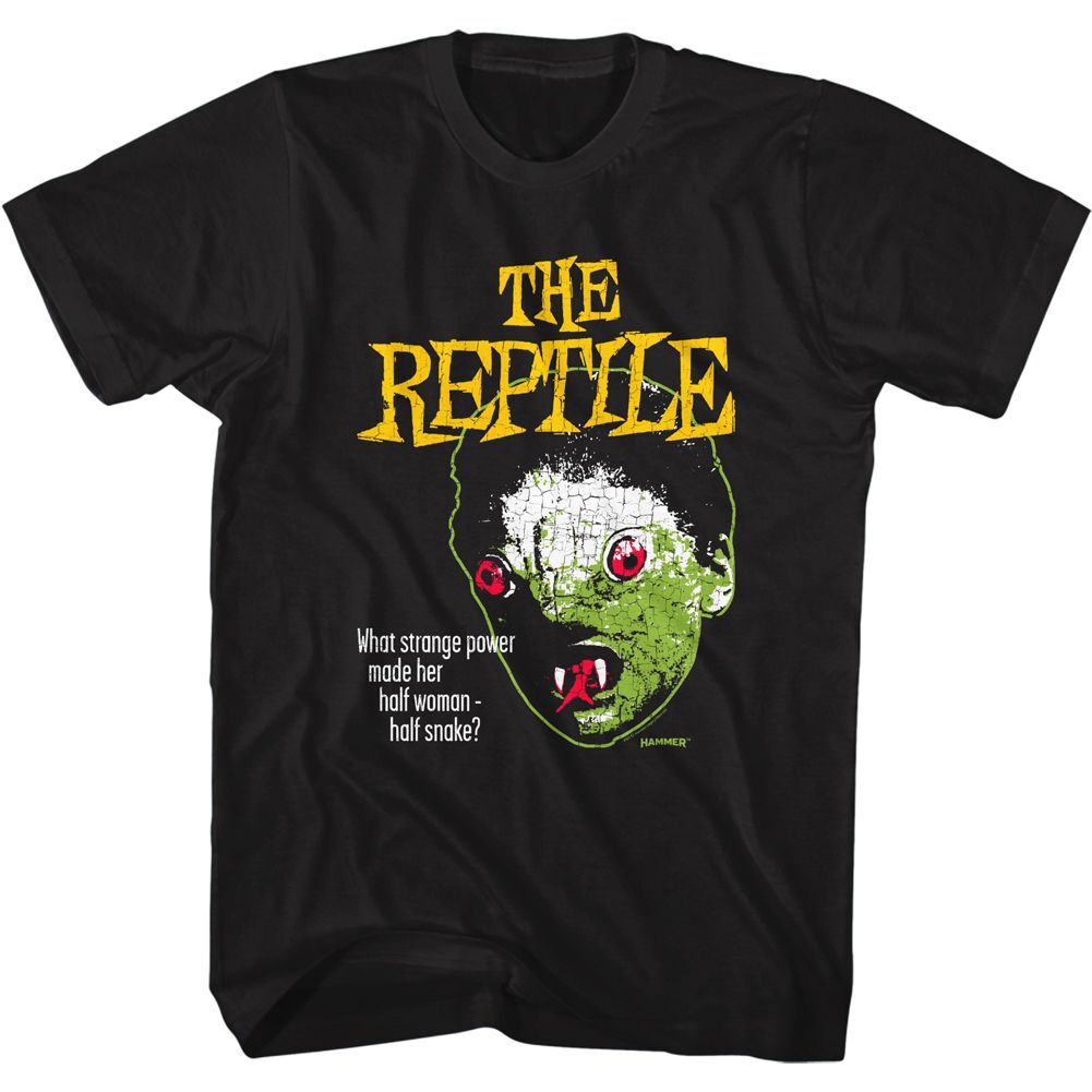 The Reptile, "Hammer Horror Film"  Mens Unisex T-Shirt Available in Sm to 3x