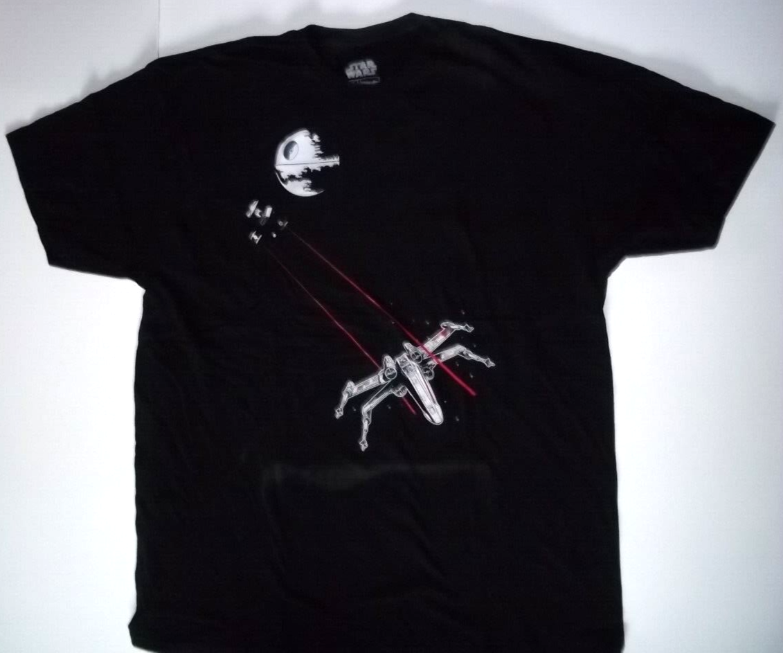 Star Wars  Tai Fighter  vs  X-Wing Battle 2XL Adult Unisex T-Shirt - New