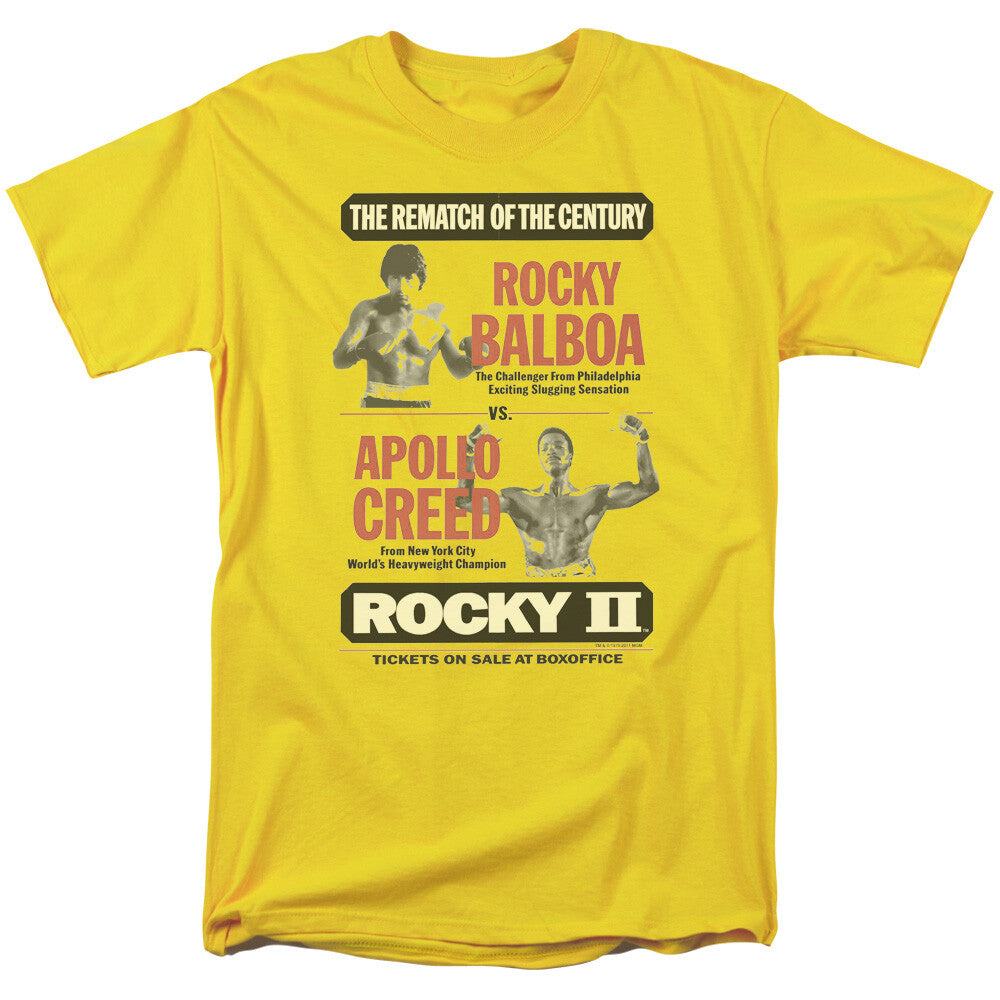 Rocky II, "Apollo Creed "Re-match Poster"  Mens T-shirt -Available Sm to 4x