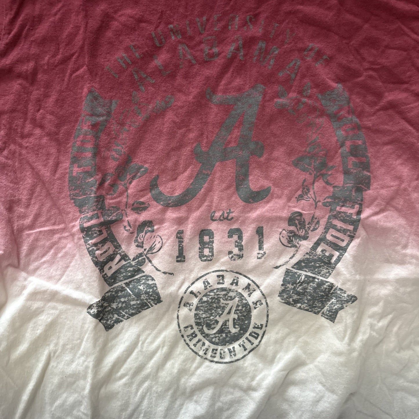 Alabama Crimson Tide “Role Tide” Women Medium T-Shirt by G-111 For Her -New
