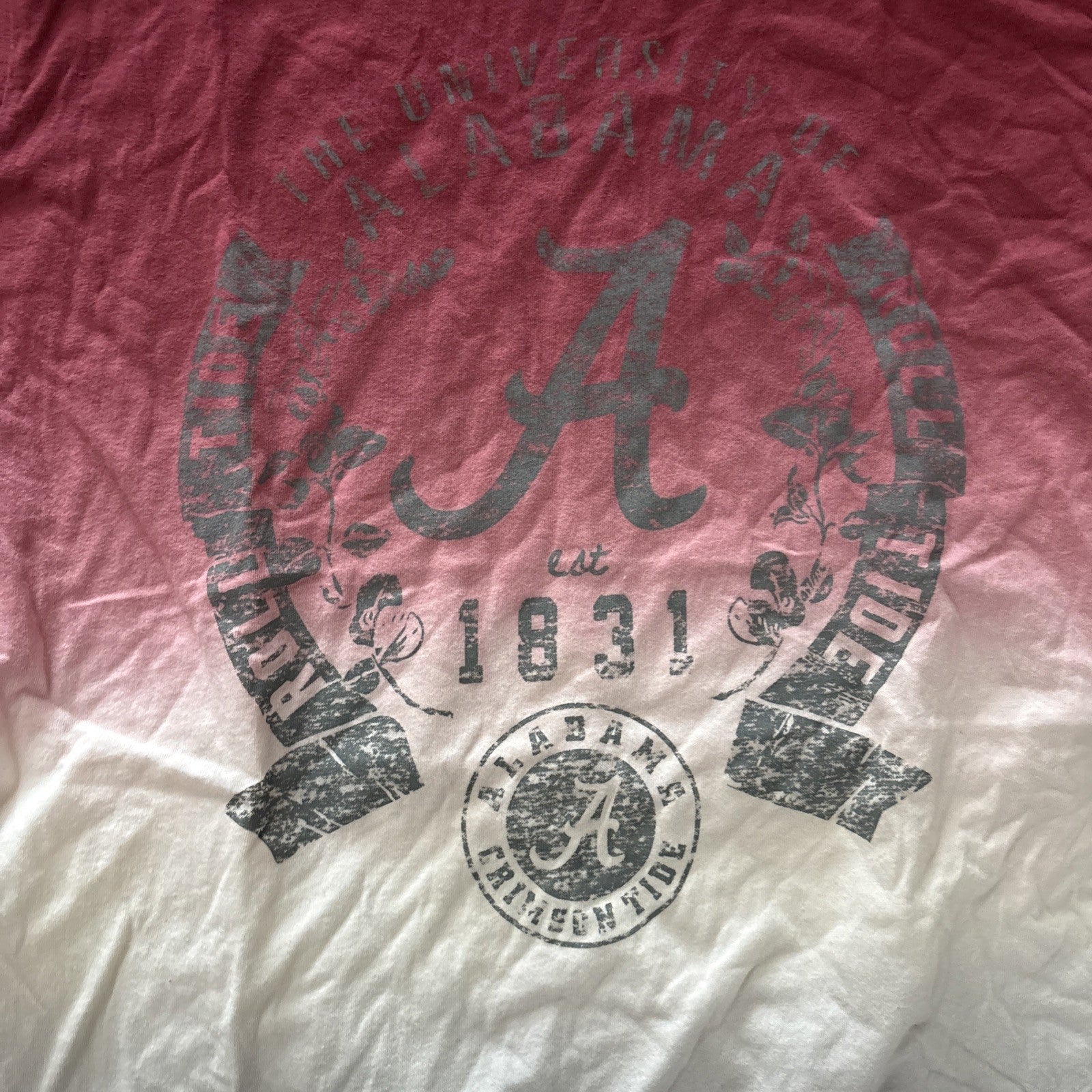 Alabama Crimson Tide “Role Tide” Women Medium T-Shirt by G-111 For Her -New