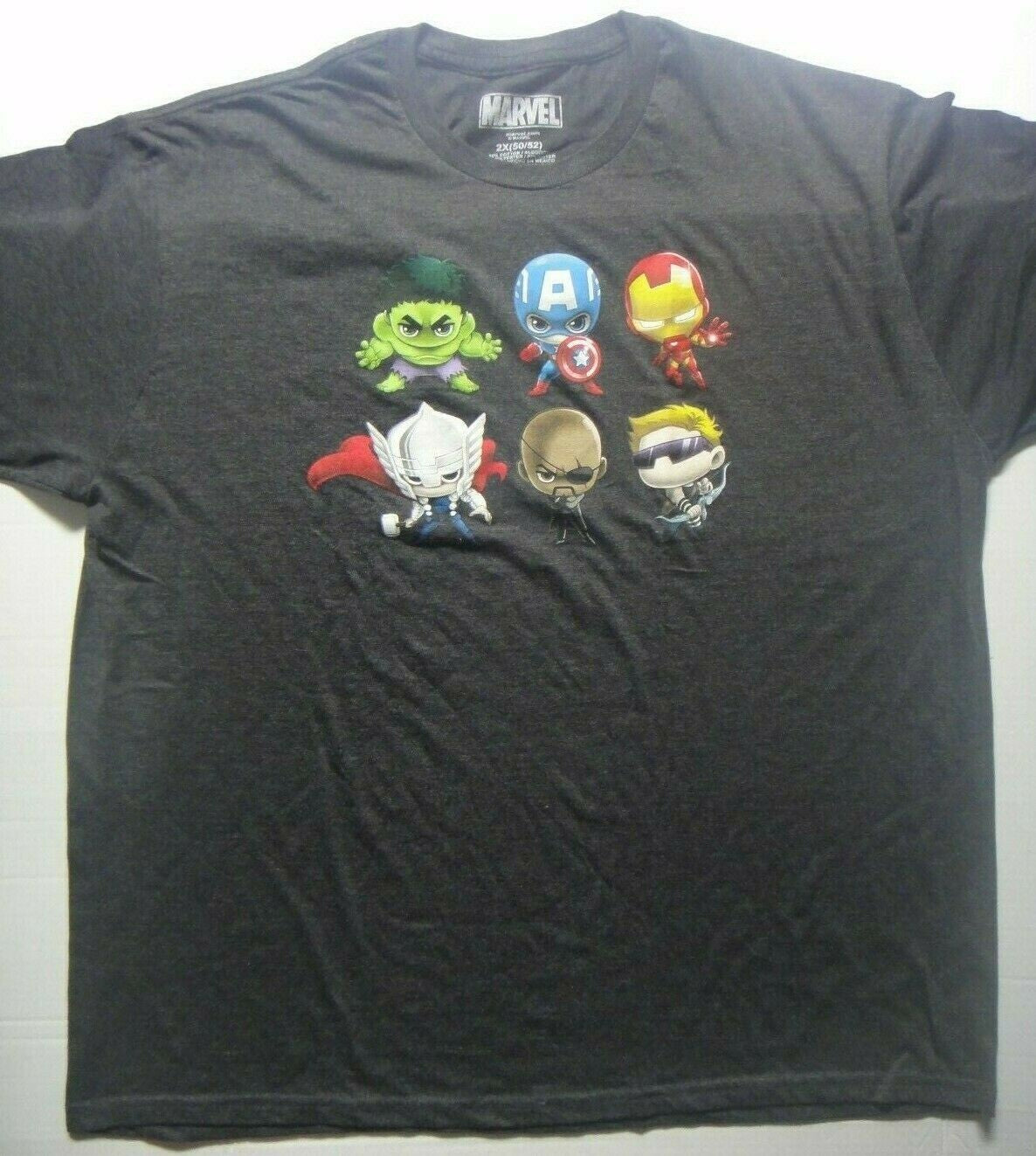 Marvel Avengers Chibi Characters Mens Adult Unisex T-Shirt -Available xL to 2x