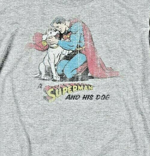 Superman with Krypto the Superdog Mens Unisex T-shirt, Available Sm to 5x -new