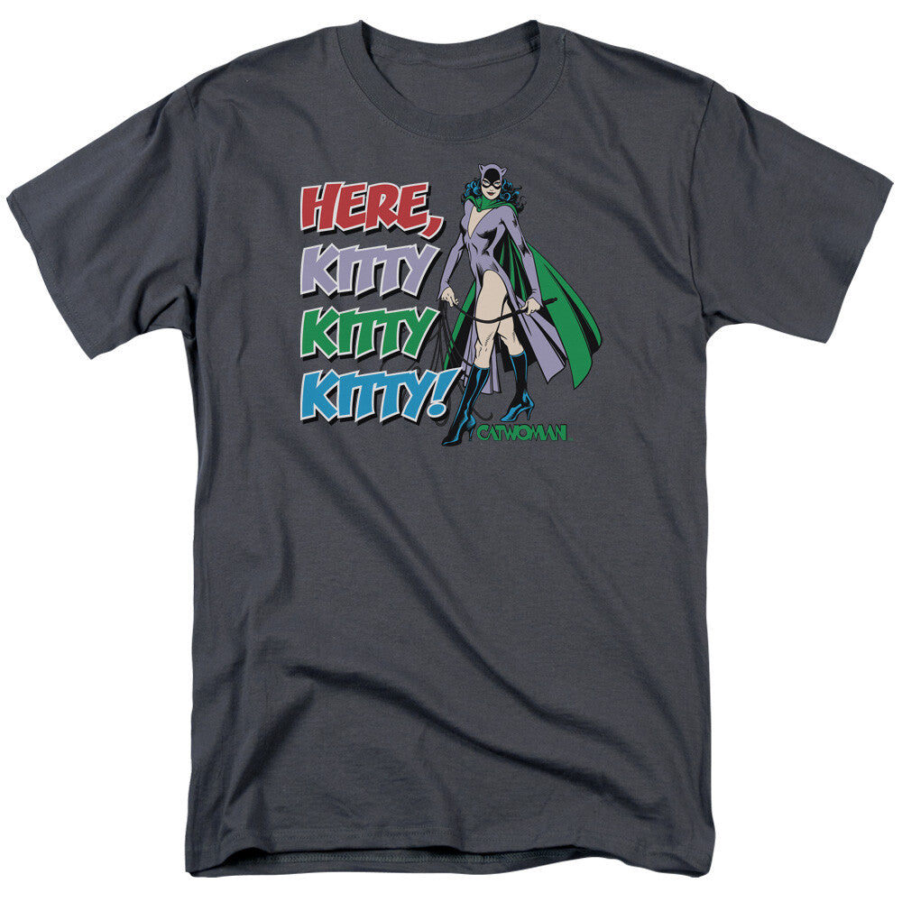 Catwoman "Here Kitty,  Kitty" (Batman) Mens Unisex T-Shirt -Available Sm to 5x