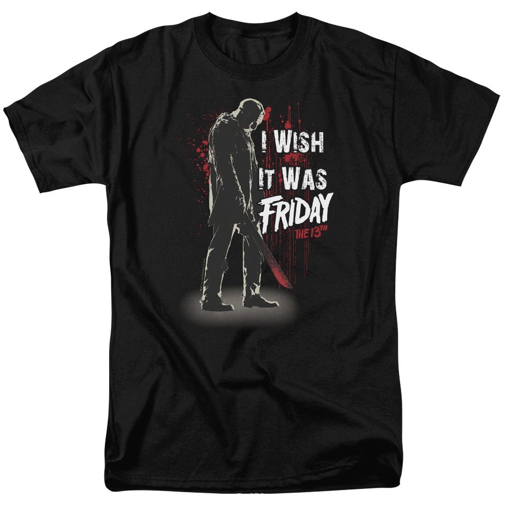 Friday the 13th: "I Wish It Were Friday!" Men Unisex T-Shirt Available Sm to 3x