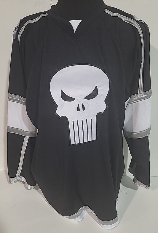 Marvel, The Punisher Logo Pro Model Mens Hockey Jersey -Available in sm to 3x