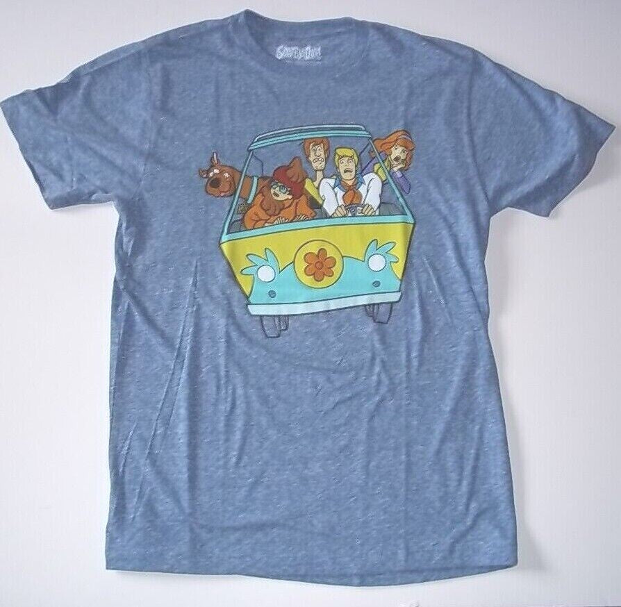 Scooby-Doo Characters In Van Mens Adult Unisex T-Shirt -Available in Med