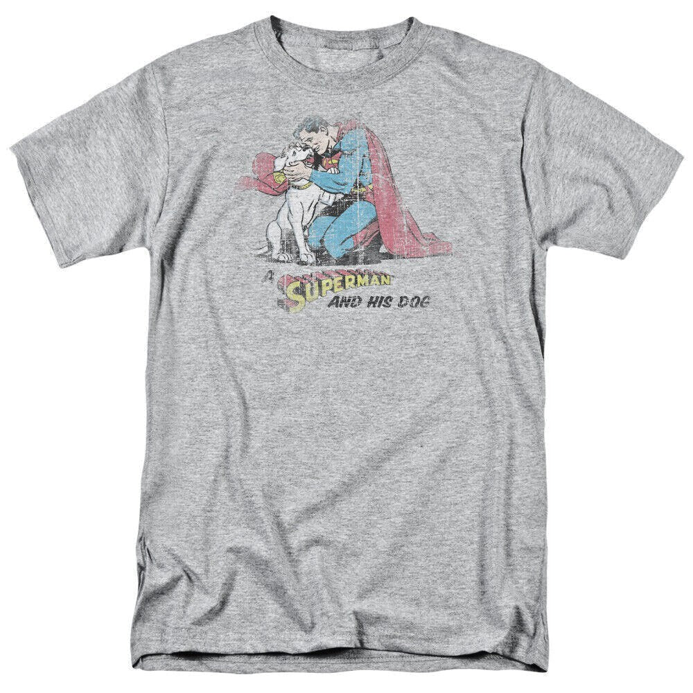 Superman with Krypto the Superdog Mens Unisex T-shirt, Available Sm to 5x -new