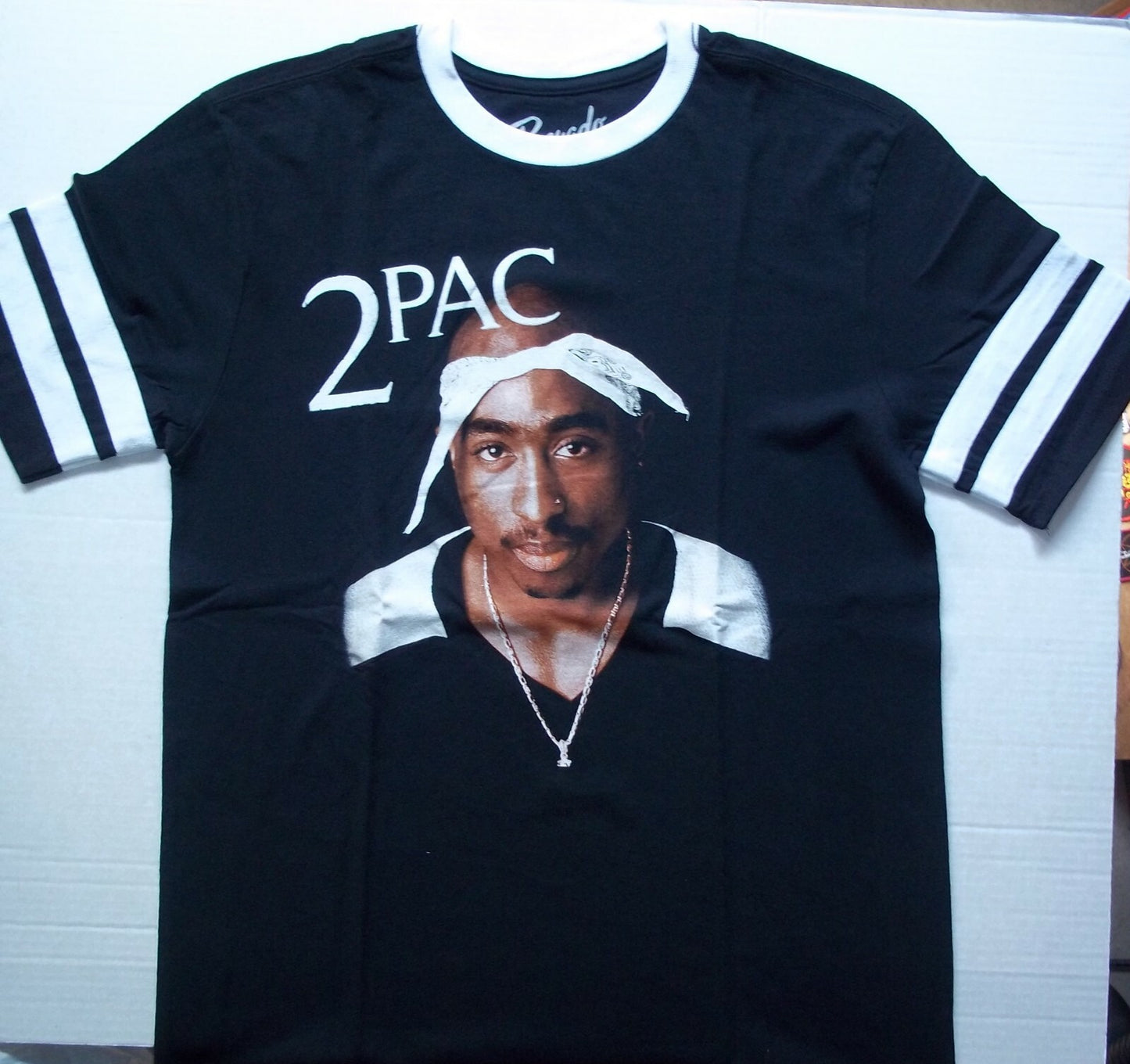 Rapper 2Pac Shakur Men's Unisex Ringer T-Shirt - Available M & L