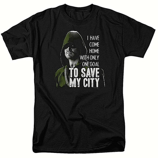 Arrow TV Series Stephen Amell "Save the City" Men Unisex T-Shirt Choice Sm to 5x