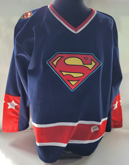 DC Comic, Superman Logo Pro Model Mens Hockey Jersey -Available in sm to 3x