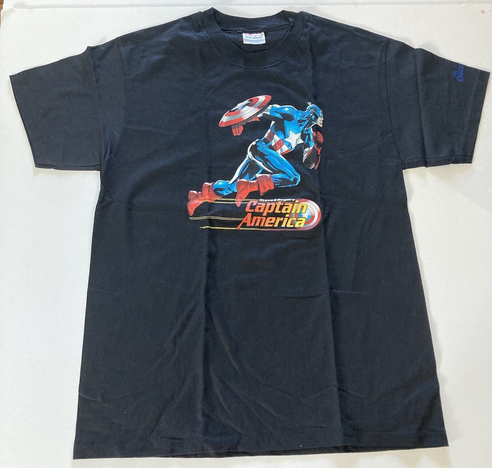Marvel Comics, Captain America "Battle Charge" Mens Large Unisex T-Shirt - New
