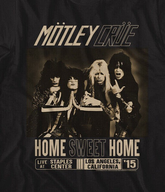 Motley Crue, "Home Sweet Home Tour " Mens Unisex T-Shirt -Available Sm to 3x