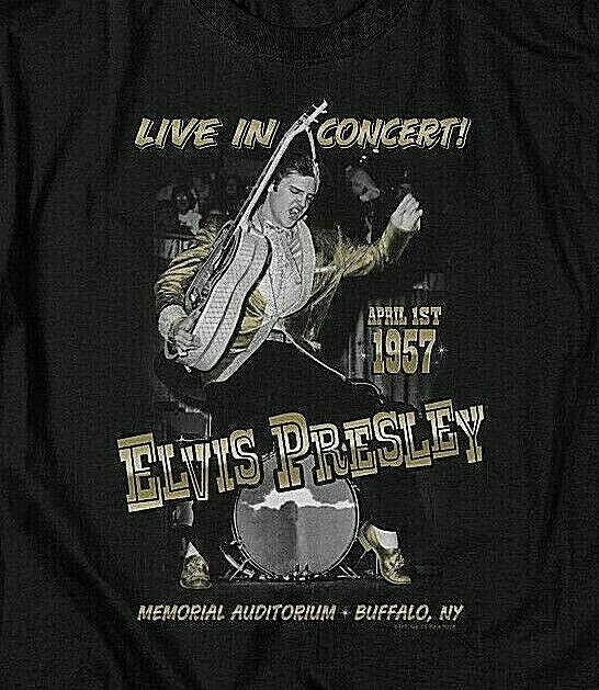 Elvis Presley "Live in Buffalo, NY 1957" Mens Unisex T-Shirt, Available Sm to 5x