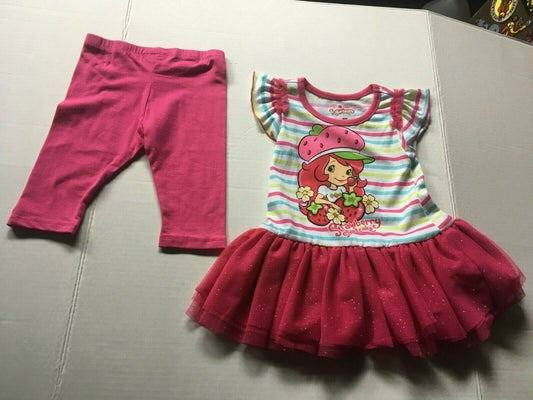 Strawberry Short cake Infant 2 pc set (ruffled bottom t-shirt) Size 18 mos