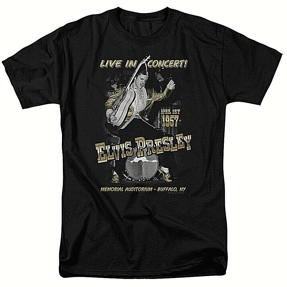 Elvis Presley "Live in Buffalo, NY 1957" Mens Unisex T-Shirt, Available Sm to 5x