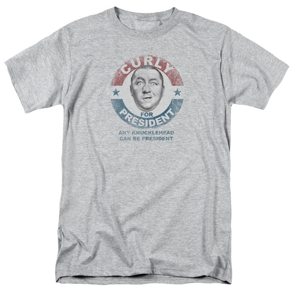 The Three Stooges "Curly for President!"  Mens T-Shirt -Available Sm to 5x -new