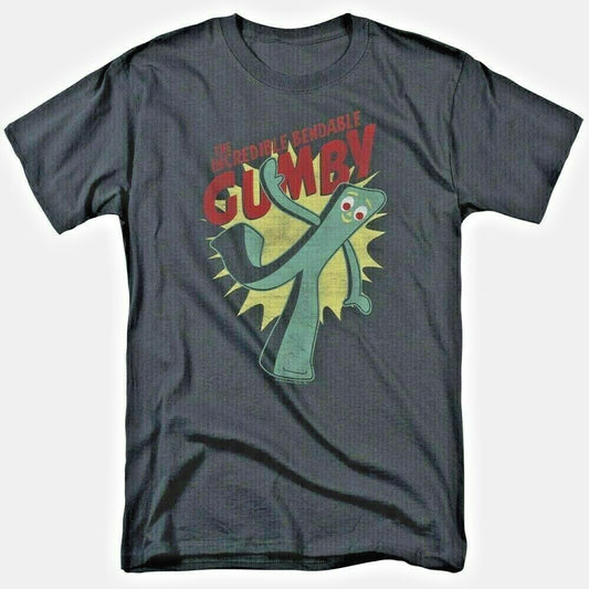 Gumby "Incredible, Bendable!"  Adult Unisex T-Shirt, Available Sm to 5x