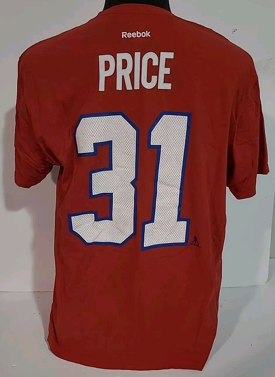 Montreal Canadiens #31 Carey Price Mens x-Large T-shirt by Reebok -Tiny Hole