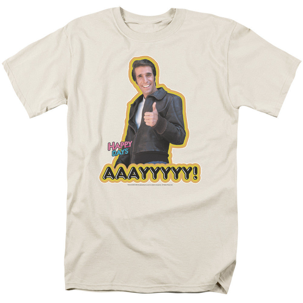 Happy Days The Fonz "AAYYYY"  Mens Unisex T-Shirt, Available Sm to 3x -New
