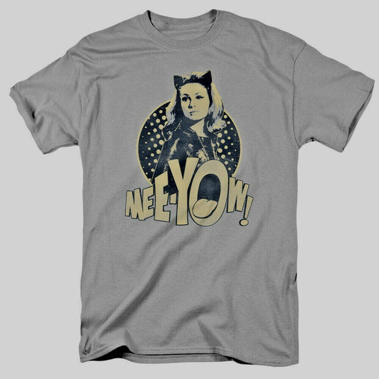 Batman 66 TV Show Catwoman "Meow"  Mens Unisex T-Shirt -Available in Sm to 3x