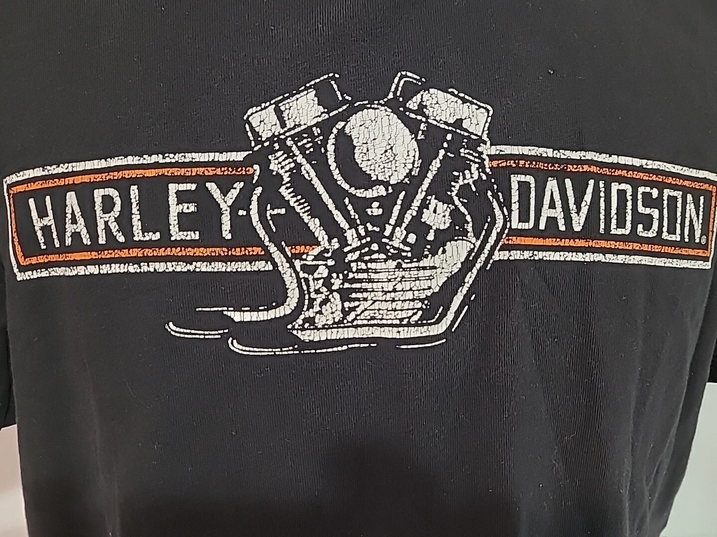 Harley-Davidson "Twin-V Engine" Mens x-Large Unisex T-Shirt -excellent
