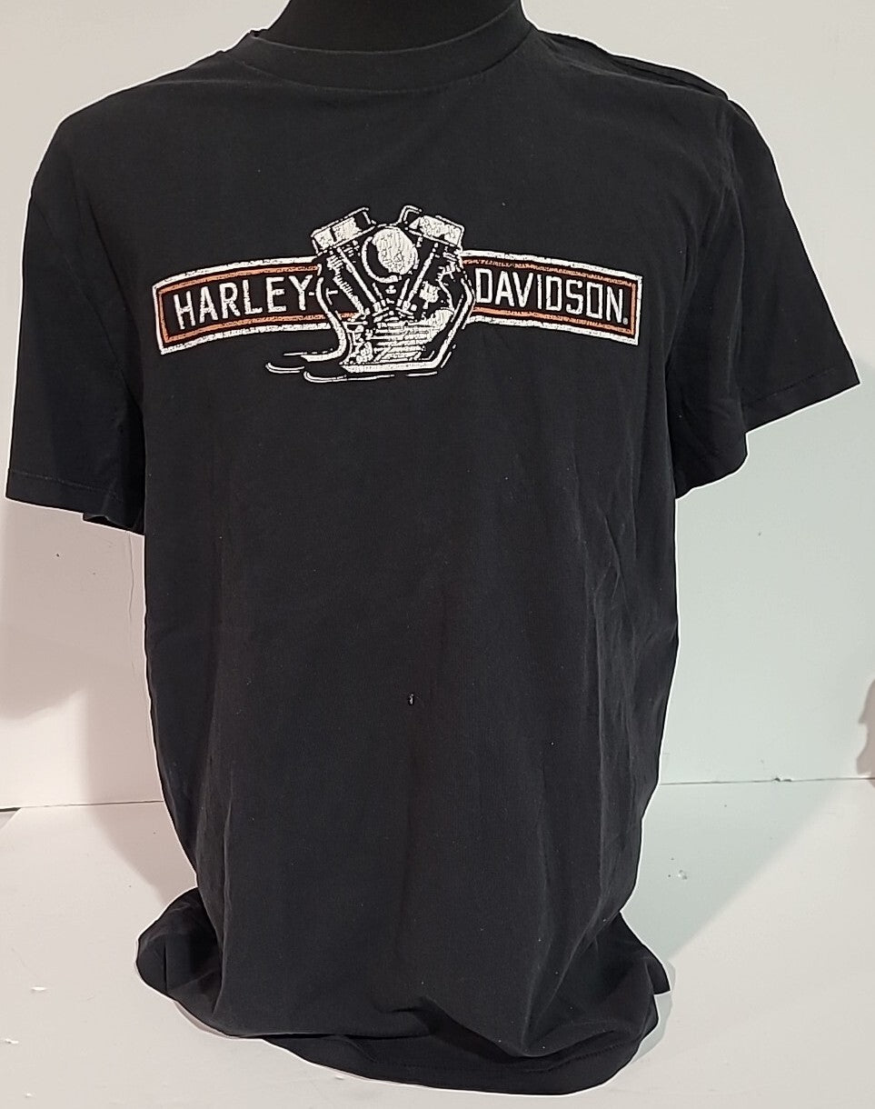 Harley-Davidson "Twin-V Engine" Mens x-Large Unisex T-Shirt -excellent