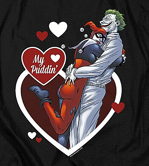 Harley Quinn & Joker "My Puddin" Mens Unisex T-Shirt -Available in Sm to 5x -new