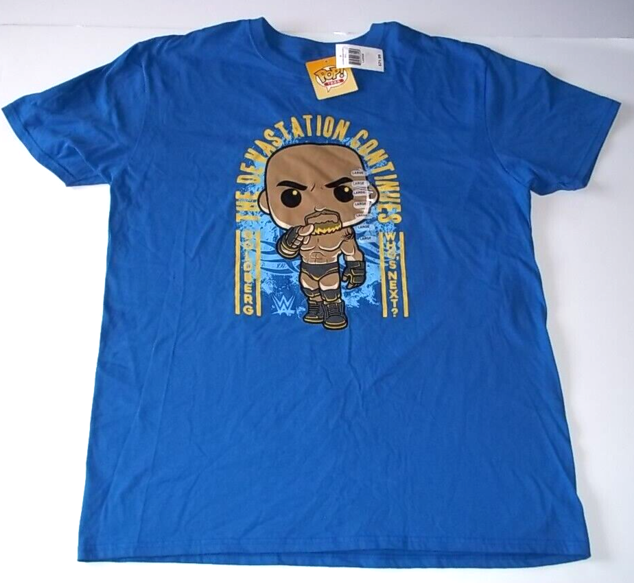 `WWE Goldberg" Mens Unisex Large Funko Pop T-Shirt - New Old Stock