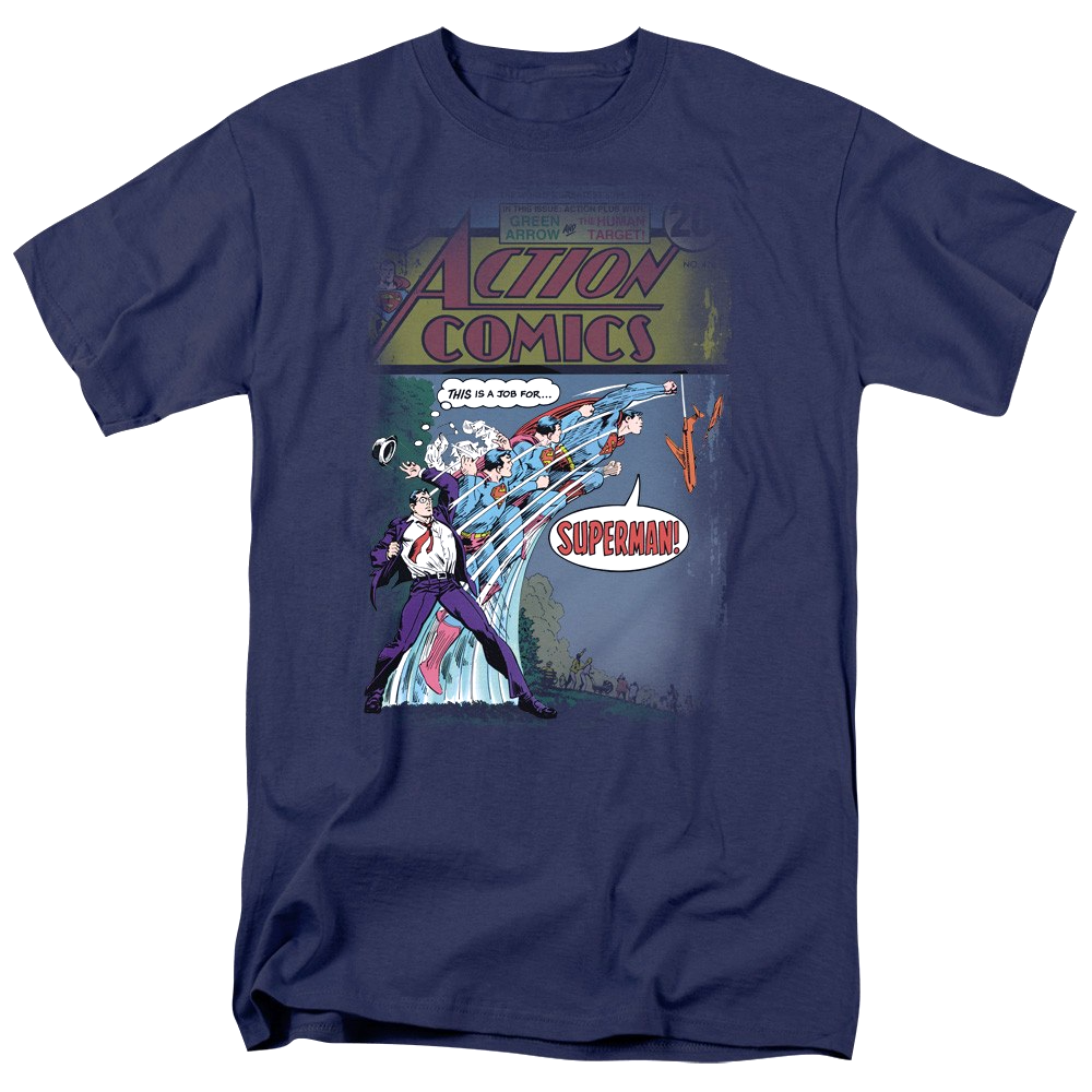 Superman "This is a Job for Superman!" Mens Unisex T-shirt, Available Sm to 5x