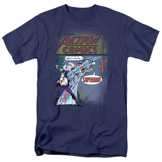 Superman "This is a Job for Superman!" Mens Unisex T-shirt, Available Sm to 5x