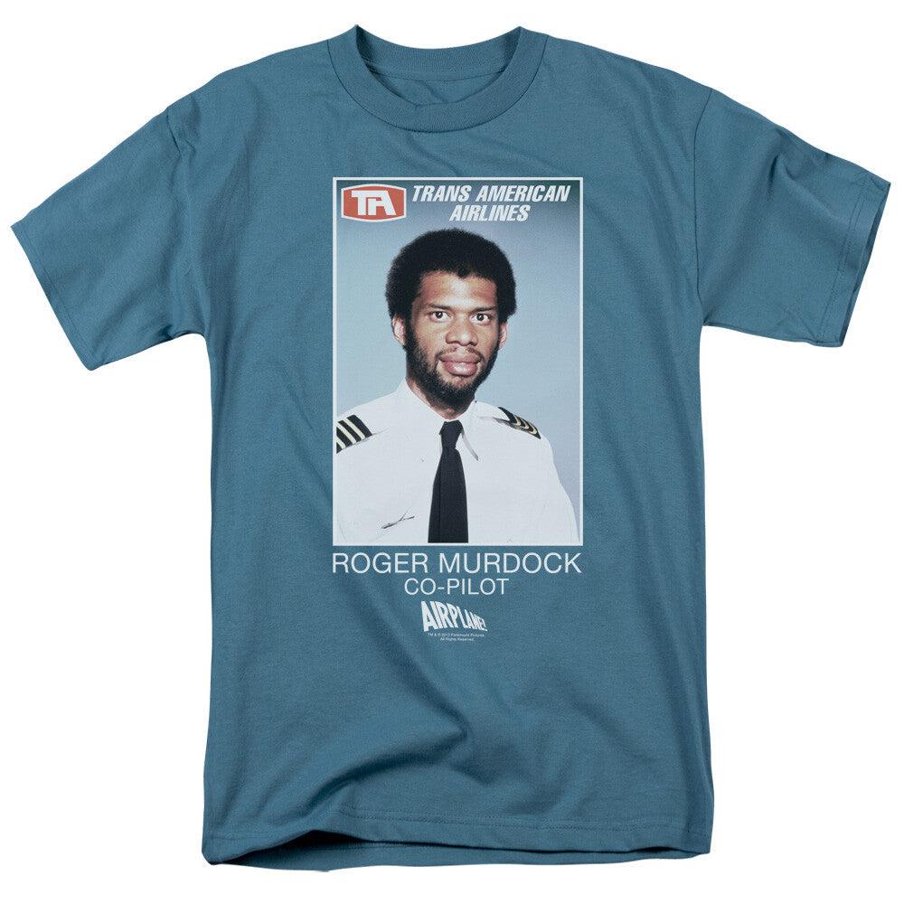 Airplane: Roger Murdock aka Kareem Abdul-Jabbar Mens T-Shirt, Available Sm to 3x
