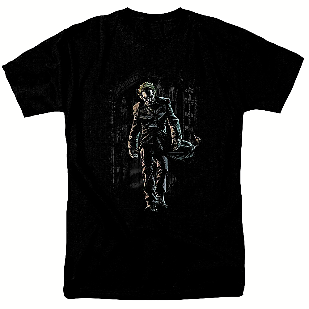 The Joker "Leaving Arkham Asylum"  Mens Unisex T-Shirt -Available in Sm to 3x