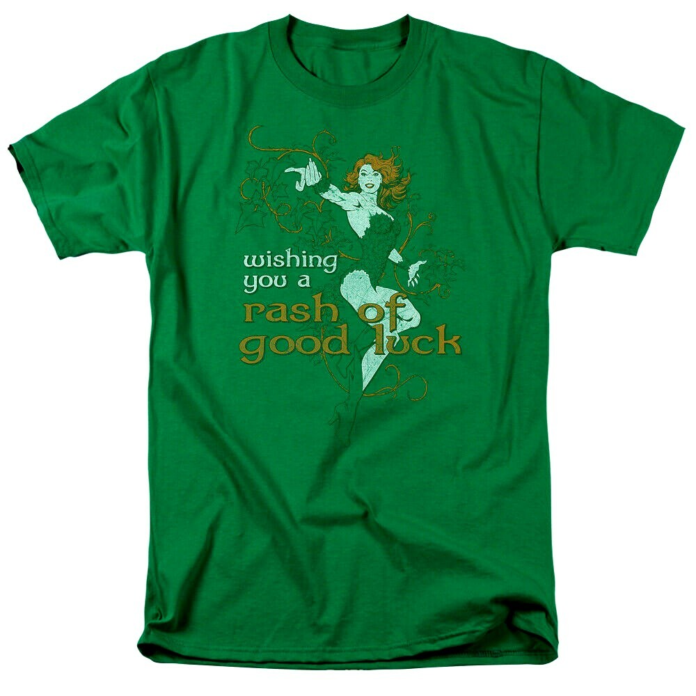 DC Comics Poison Ivy "Rash of Good Luck" Mens Unisex T-Shirt -Available Sm to 3x