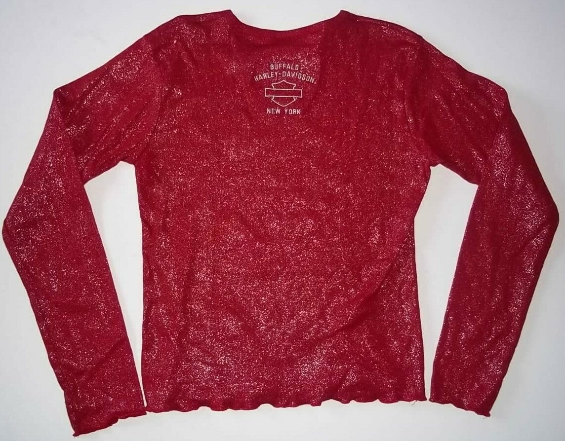 Harley-Davidson, Buffalo, N.Y. Ladies Medium Embroidered Long-Sleeve T-Shirt