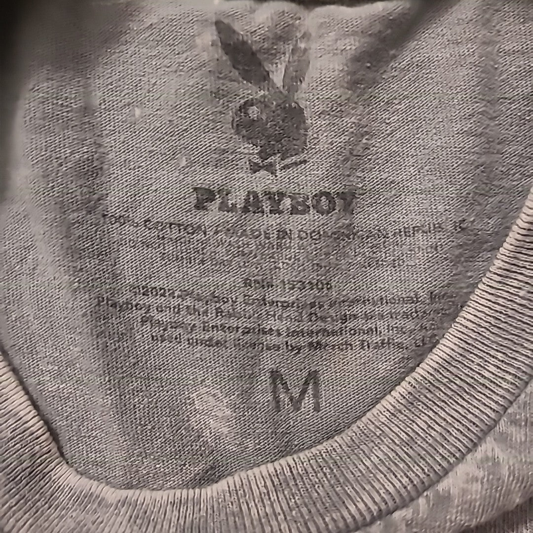 Playboy Repeating Logos Mens Medium Unisex T-shirt -new